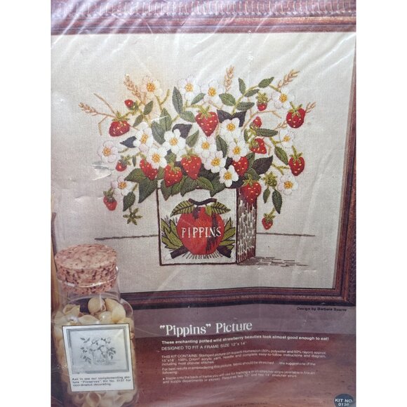 Paragon Creative Crewel Stitchery Kit "Pippins" Picture 12"x14" Embroidery Kit - Picture 6 of 7